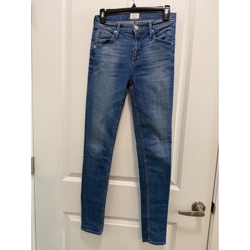 Hudson Skinny Jeans Womens 26 Medium Wash Blue Flap Pocket‎ Denim Made in USA